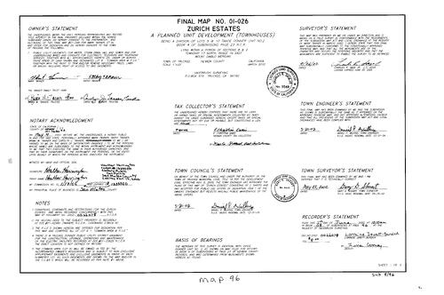 Click to see Subdivision Book 8, pg. 96 (2002) of Nevada County Recorders Subdivision Maps Book 8