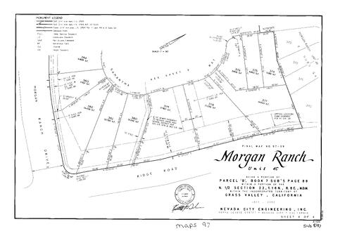Click to see Subdivision Book 8, pg. 97 (2002) of Nevada County Recorders Subdivision Maps Book 8