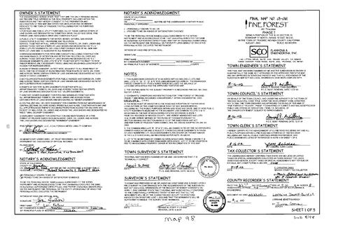 Click to see Subdivision Book 8, pg. 98 (2002) of Nevada County Recorders Subdivision Maps Book 8