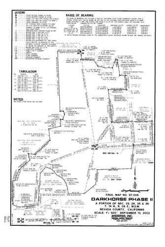 Click to see Subdivision Book 8, pg. 101 (2002) of Nevada County Recorders Subdivision Maps Book 8