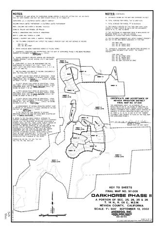 Click to see Subdivision Book 8, pg. 101 (2002) of Nevada County Recorders Subdivision Maps Book 8