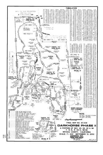 Click to see Subdivision Book 8, pg. 101 (2002) of Nevada County Recorders Subdivision Maps Book 8