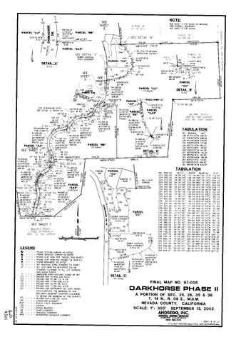 Click to see Subdivision Book 8, pg. 101 (2002) of Nevada County Recorders Subdivision Maps Book 8
