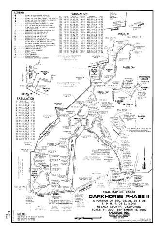 Click to see Subdivision Book 8, pg. 101 (2002) of Nevada County Recorders Subdivision Maps Book 8