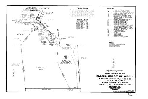 Click to see Subdivision Book 8, pg. 101 (2002) of Nevada County Recorders Subdivision Maps Book 8