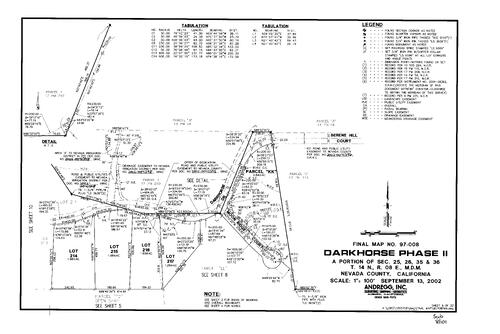 Click to see Subdivision Book 8, pg. 101 (2002) of Nevada County Recorders Subdivision Maps Book 8