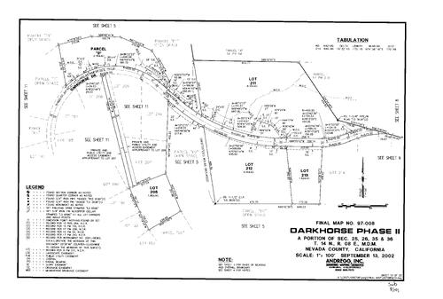 Click to see Subdivision Book 8, pg. 101 (2002) of Nevada County Recorders Subdivision Maps Book 8