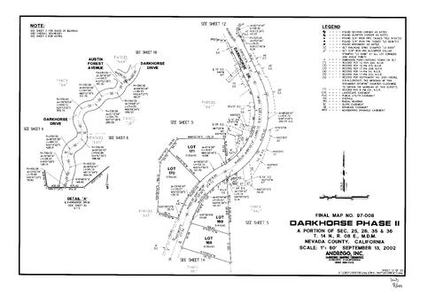 Click to see Subdivision Book 8, pg. 101 (2002) of Nevada County Recorders Subdivision Maps Book 8