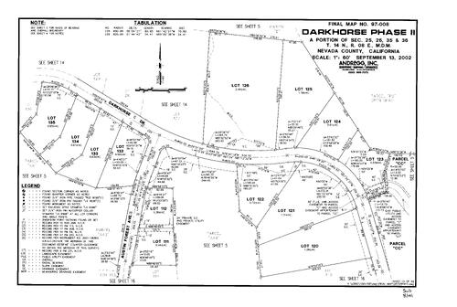 Click to see Subdivision Book 8, pg. 101 (2002) of Nevada County Recorders Subdivision Maps Book 8