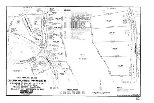 Click to see Subdivision Book 8, pg. 101 (2002) of Nevada County Recorders Subdivision Maps Book 8