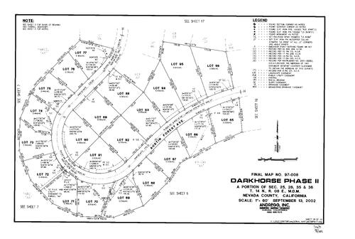 Click to see Subdivision Book 8, pg. 101 (2002) of Nevada County Recorders Subdivision Maps Book 8