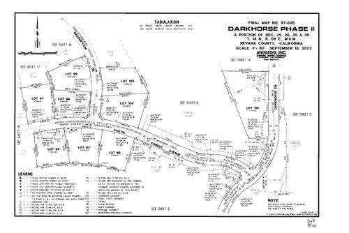 Click to see Subdivision Book 8, pg. 101 (2002) of Nevada County Recorders Subdivision Maps Book 8