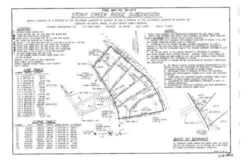 Click to see Subdivision Book 8, pg. 102 (2002) of Nevada County Recorders Subdivision Maps Book 8