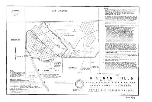Click to see Subdivision Book 8, pg. 105 (2003) of Nevada County Recorders Subdivision Maps Book 8