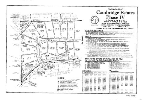 Click to see Subdivision Book 8, pg. 106 (2003) of Nevada County Recorders Subdivision Maps Book 8
