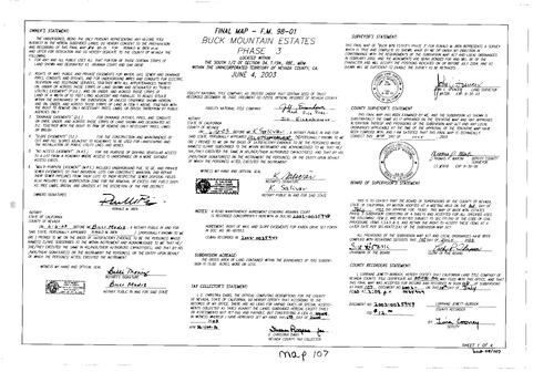 Click to see Subdivision Book 8, pg. 107 (2003) of Nevada County Recorders Subdivision Maps Book 8