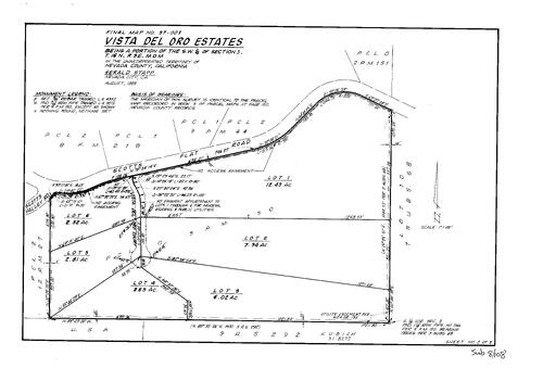 Click to see Subdivision Book 8, pg. 108 (2003) of Nevada County Recorders Subdivision Maps Book 8