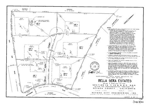 Click to see Subdivision Book 8, pg. 110 (2003) of Nevada County Recorders Subdivision Maps Book 8