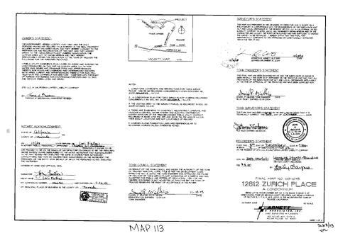 Click to see Subdivision Book 8, pg. 113 (2003) of Nevada County Recorders Subdivision Maps Book 8