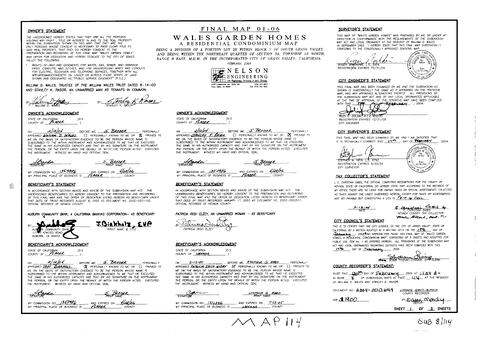 Click to see Subdivision Book 8, pg. 114 (2004) of Nevada County Recorders Subdivision Maps Book 8