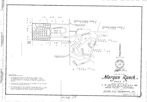 Click to see Subdivision Book 8, pg. 115 (2004) of Nevada County Recorders Subdivision Maps Book 8