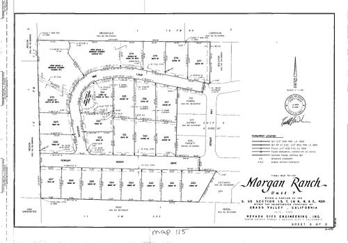 Click to see Subdivision Book 8, pg. 115 (2004) of Nevada County Recorders Subdivision Maps Book 8