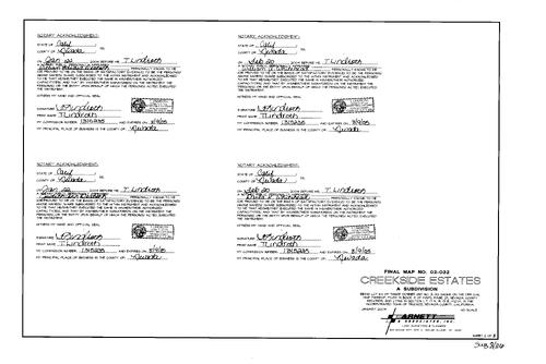 Click to see Subdivision Book 8, pg. 116 (2004) of Nevada County Recorders Subdivision Maps Book 8