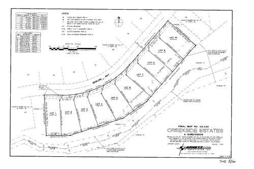 Click to see Subdivision Book 8, pg. 116 (2004) of Nevada County Recorders Subdivision Maps Book 8