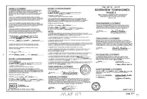 Click to see Subdivision Book 8, pg. 117 (2004) of Nevada County Recorders Subdivision Maps Book 8
