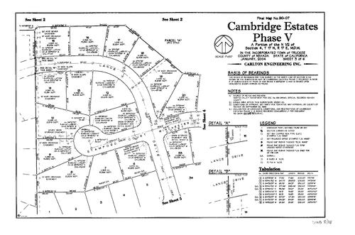 Click to see Subdivision Book 8, pg. 118 (2004) of Nevada County Recorders Subdivision Maps Book 8