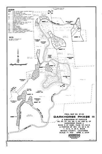 Click to see Subdivision Book 8, pg. 119 (2004) of Nevada County Recorders Subdivision Maps Book 8