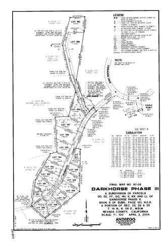 Click to see Subdivision Book 8, pg. 119 (2004) of Nevada County Recorders Subdivision Maps Book 8