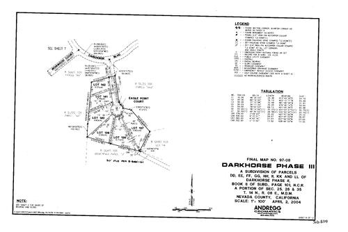Click to see Subdivision Book 8, pg. 119 (2004) of Nevada County Recorders Subdivision Maps Book 8