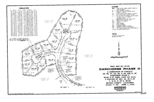 Click to see Subdivision Book 8, pg. 119 (2004) of Nevada County Recorders Subdivision Maps Book 8