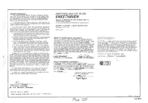 Click to see Subdivision Book 8, pg. 120 (2004) of Nevada County Recorders Subdivision Maps Book 8