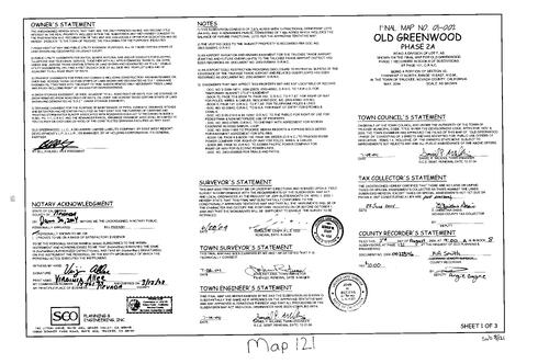 Click to see Subdivision Book 8, pg. 121 (2004) of Nevada County Recorders Subdivision Maps Book 8