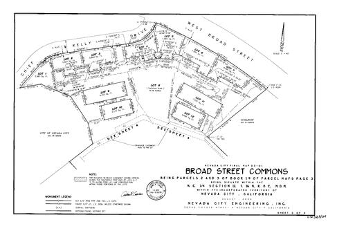 Click to see Subdivision Book 8, pg. 124 (2004) of Nevada County Recorders Subdivision Maps Book 8