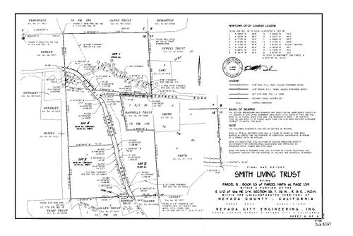 Click to see Subdivision Book 8, pg. 127 (2004) of Nevada County Recorders Subdivision Maps Book 8