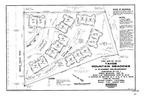 Click to see Subdivision Book 8, Pg. 128 (2004) of Nevada County Recorders Subdivision Maps Book 8