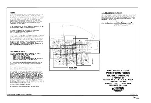 Click to see Subdivision Book 8, pg. 131 (2004) of Nevada County Recorders Subdivision Maps Book 8