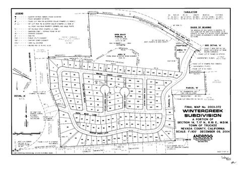 Click to see Subdivision Book 8, pg. 131 (2004) of Nevada County Recorders Subdivision Maps Book 8