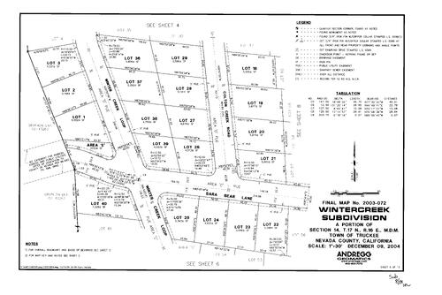 Click to see Subdivision Book 8, pg. 131 (2004) of Nevada County Recorders Subdivision Maps Book 8
