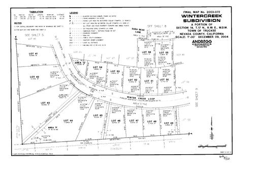 Click to see Subdivision Book 8, pg. 131 (2004) of Nevada County Recorders Subdivision Maps Book 8
