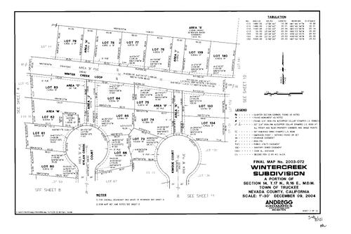 Click to see Subdivision Book 8, pg. 131 (2004) of Nevada County Recorders Subdivision Maps Book 8