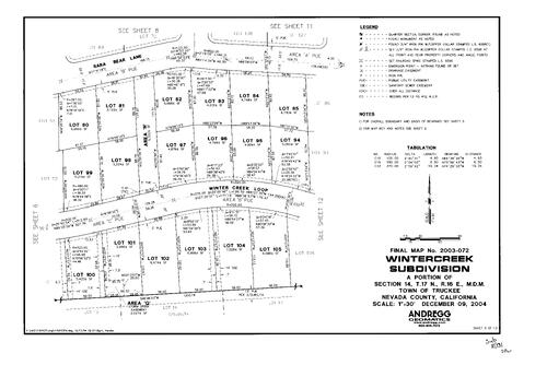 Click to see Subdivision Book 8, pg. 131 (2004) of Nevada County Recorders Subdivision Maps Book 8