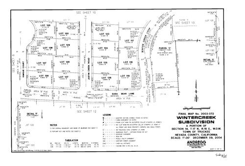 Click to see Subdivision Book 8, pg. 131 (2004) of Nevada County Recorders Subdivision Maps Book 8