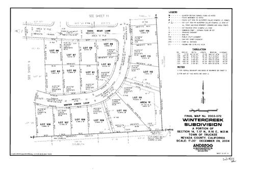 Click to see Subdivision Book 8, pg. 131 (2004) of Nevada County Recorders Subdivision Maps Book 8