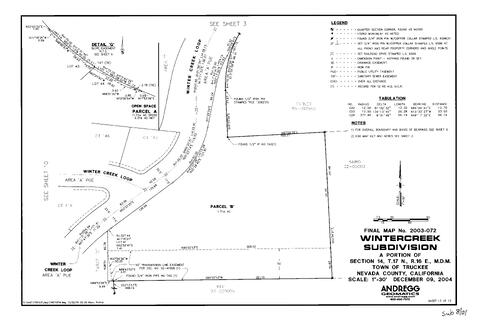 Click to see Subdivision Book 8, pg. 131 (2004) of Nevada County Recorders Subdivision Maps Book 8