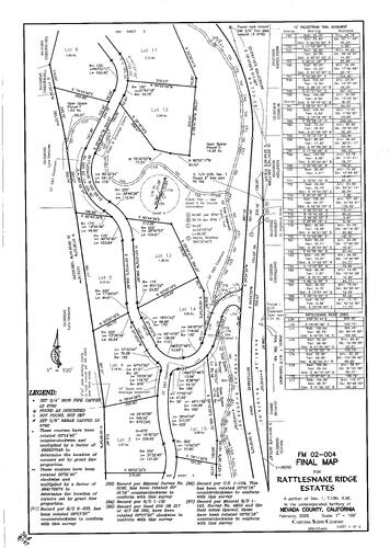 Click to see Subdivision Book 8, pg. 137 of Nevada County Recorders Subdivision Maps Book 8