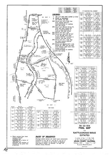 Click to see Subdivision Book 8, pg. 137 of Nevada County Recorders Subdivision Maps Book 8